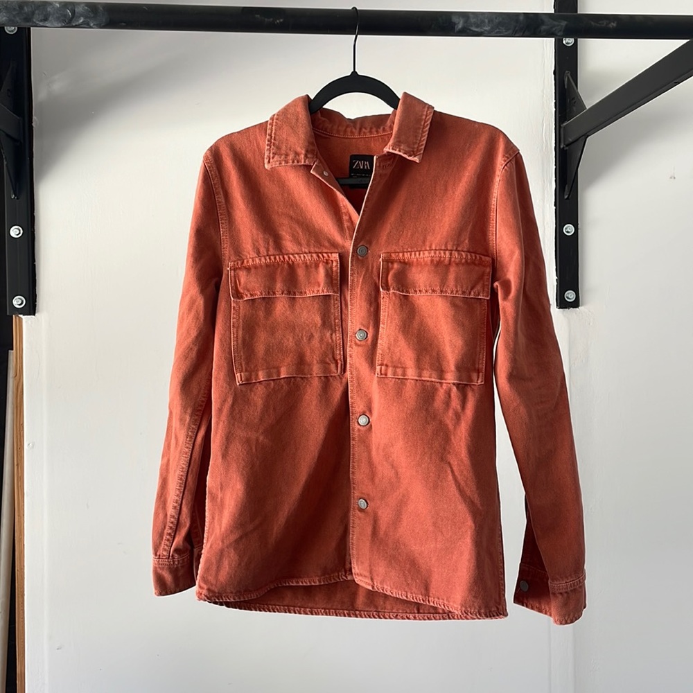 Zara Denim Button Down Shirt Size Small